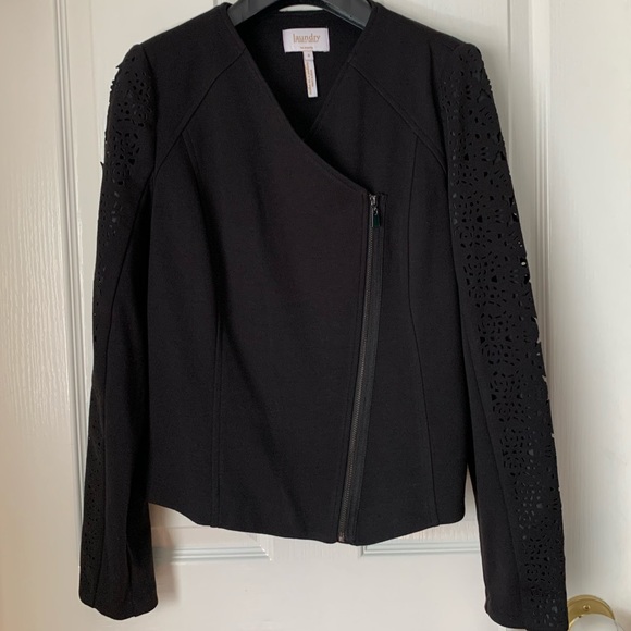 Laundry by Shelli Segal Black Lazercut Blazer US10 - Picture 4 of 12